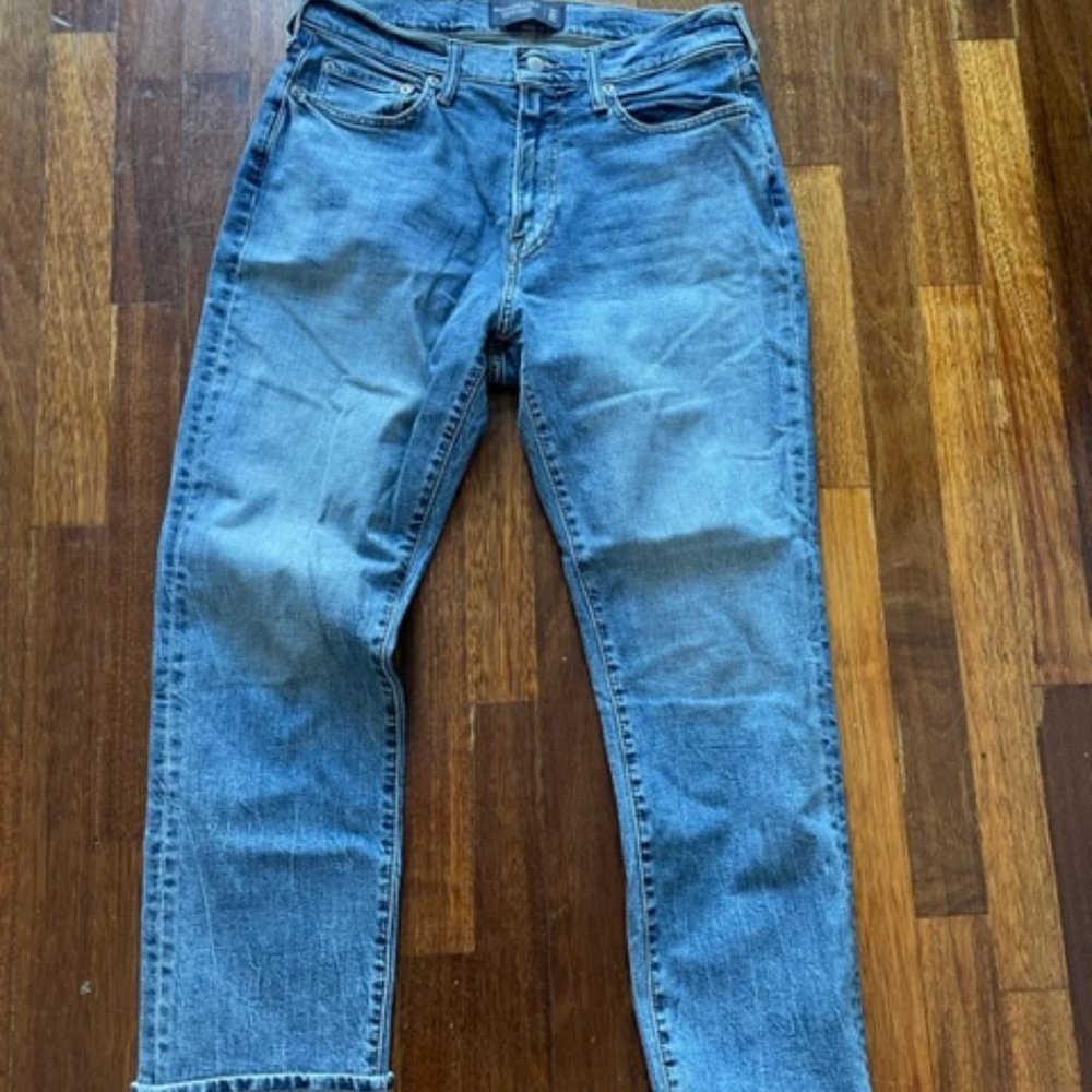 Abercrombie Men's Signature Stretch Athletic Straight Jeans - 32" x 30" - Blue